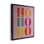 HO HO HO Festive Letters Framed Canvas Print Gallery Image 2