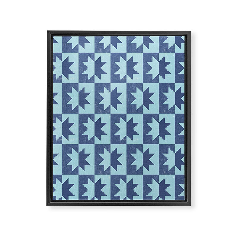 Holiday Contrast: Blue Bethlehem Star Delight Framed Canvas Print Gallery Image 8