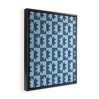 Holiday Contrast: Blue Bethlehem Star Delight Framed Canvas Print Gallery Image 2