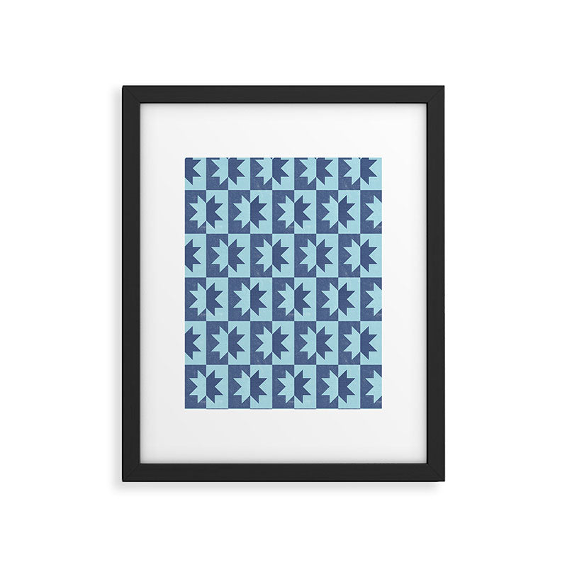 Holiday Contrast: Blue Bethlehem Star Delight Framed Art Print Gallery Image 6