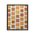 Holiday Mosaic Stars Retro-Inspired Festive Design Framed Canvas Print Gallery Image 8