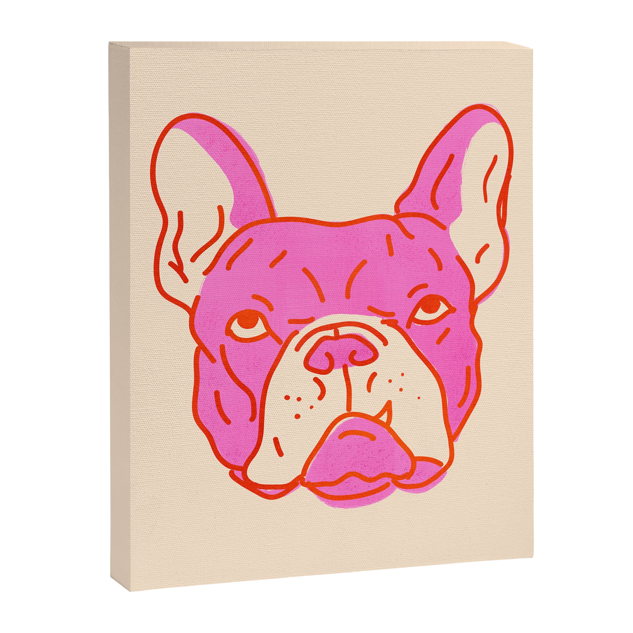 Hot Pink Bulldog Canvas Print Gallery Image 8
