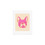 Hot Pink Bulldog Art Print Gallery Image 1