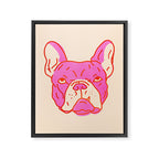 Hot Pink Bulldog Framed Canvas Print Gallery Image 8