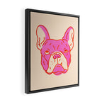 Hot Pink Bulldog Framed Canvas Print Gallery Image 2