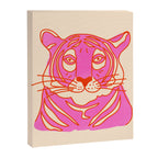 Hot Pink Tiger Portrait Canvas Print Gallery Image 8