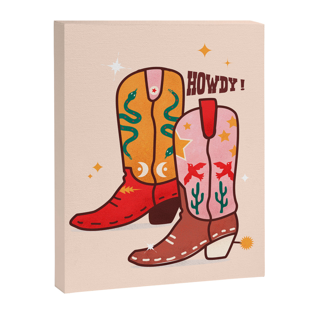 Howdy! Cowboy Boots Canvas Print Gallery Image 8