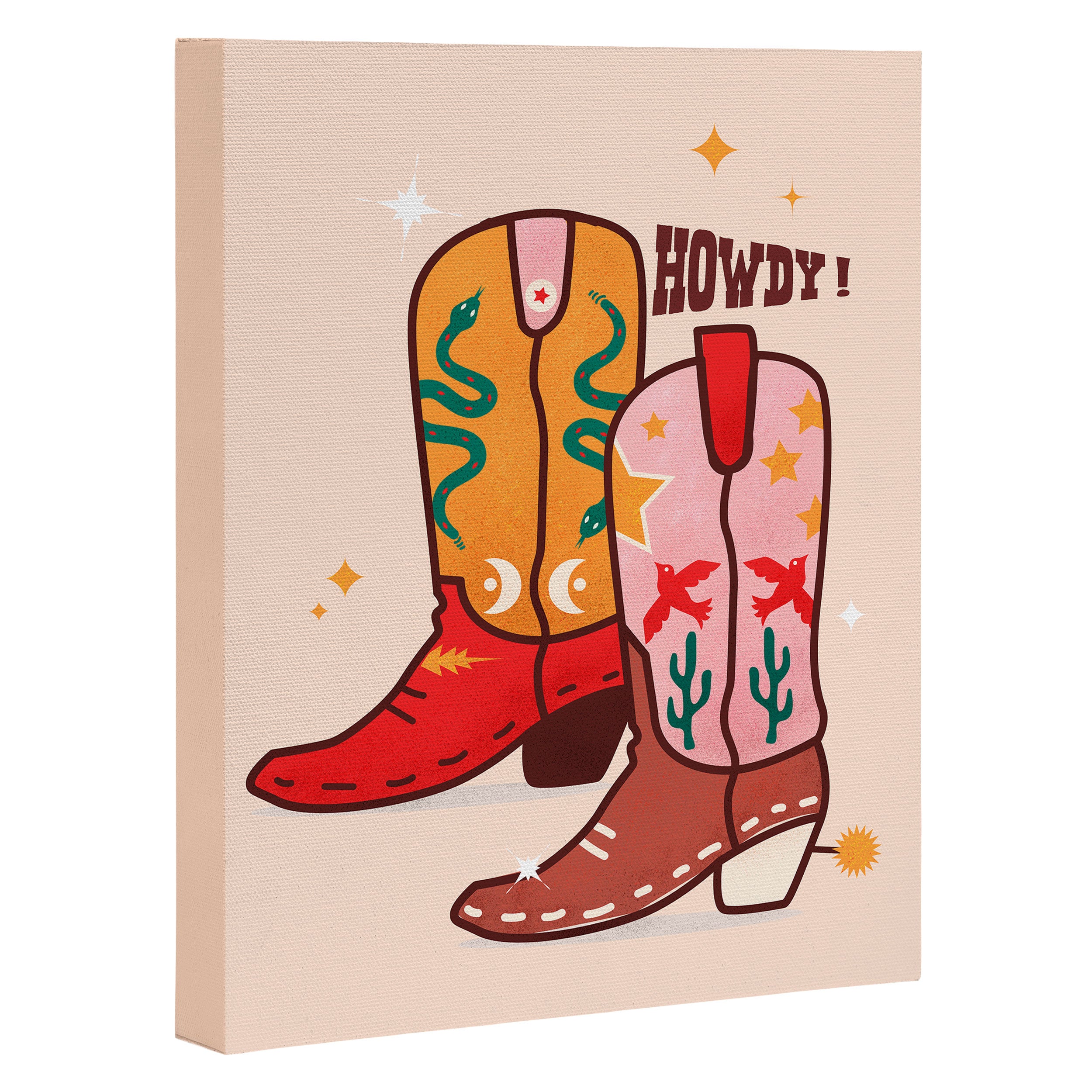 Howdy! Cowboy Boots Canvas Print Gallery Image 3