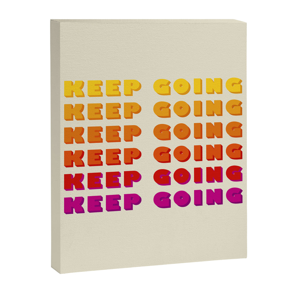 KEEP GOING - POSITIVE QUOTE Canvas Print Gallery Image 8