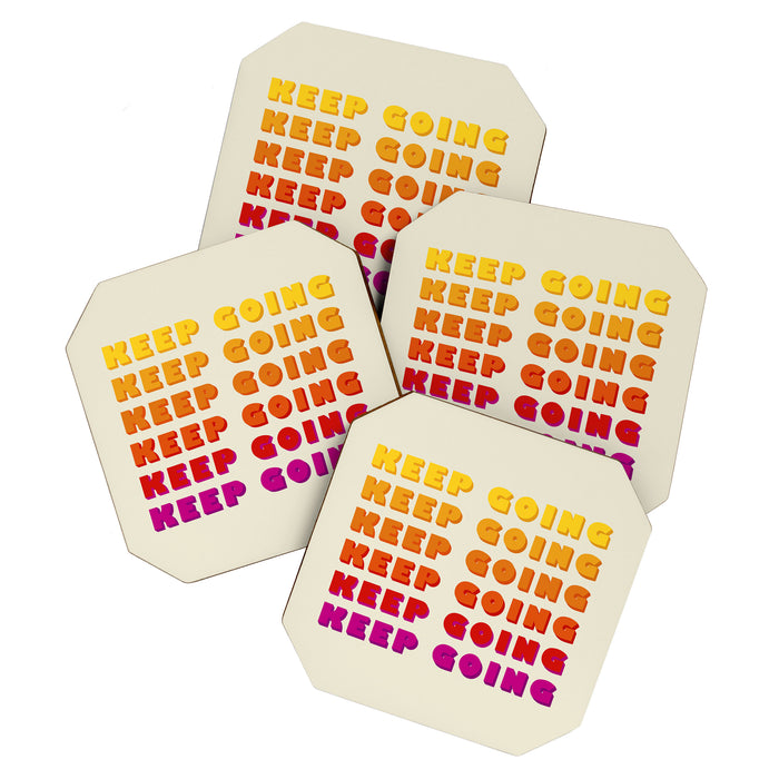 KEEP GOING - POSITIVE QUOTE Coaster Gallery Image 1
