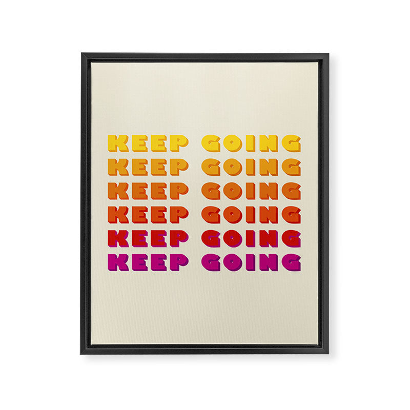 KEEP GOING - POSITIVE QUOTE Framed Canvas Print Gallery Image 8