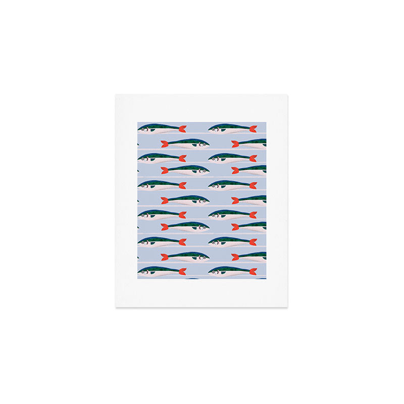 Large Sardines Pattern Art Print Gallery Image 1