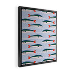 Large Sardines Pattern Framed Canvas Print Gallery Image 2