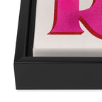 Let The Good Times Roll  - Retro Type in Pink Framed Canvas Print Gallery Image 3