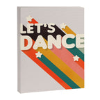 Let's Dance - retro rainbow typography Canvas Print Gallery Image 8