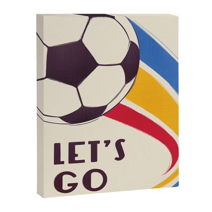 Let's Go - Soccer Illustration Canvas Print Gallery Image 1