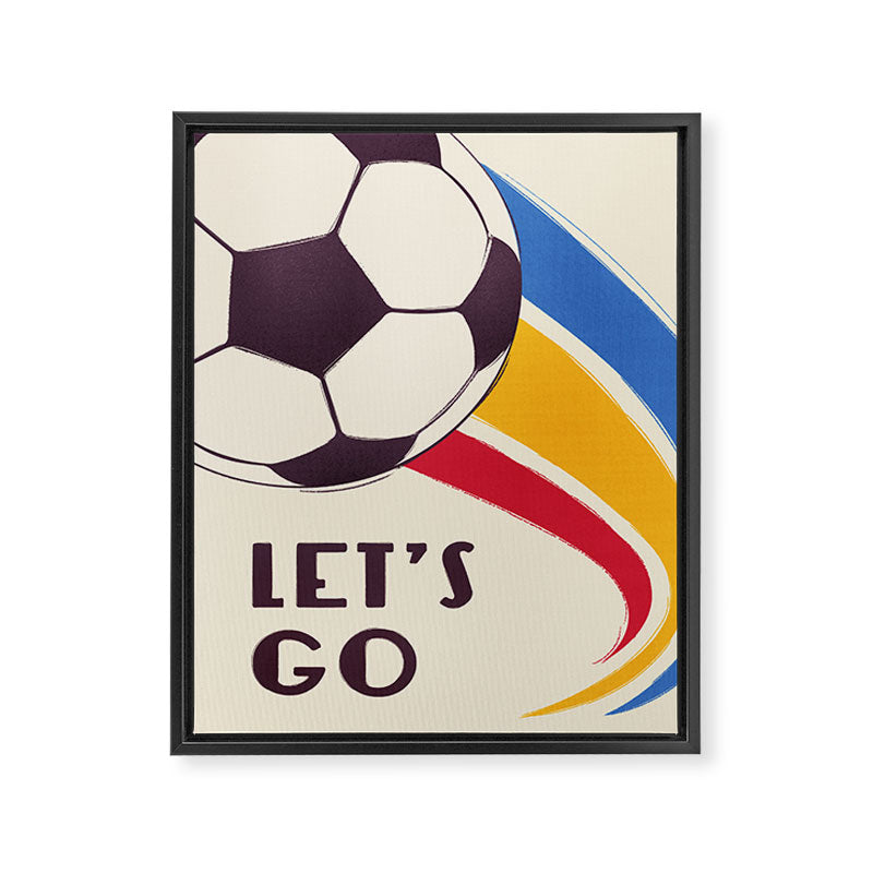 Let's Go - Soccer Illustration Framed Canvas Print Gallery Image 8