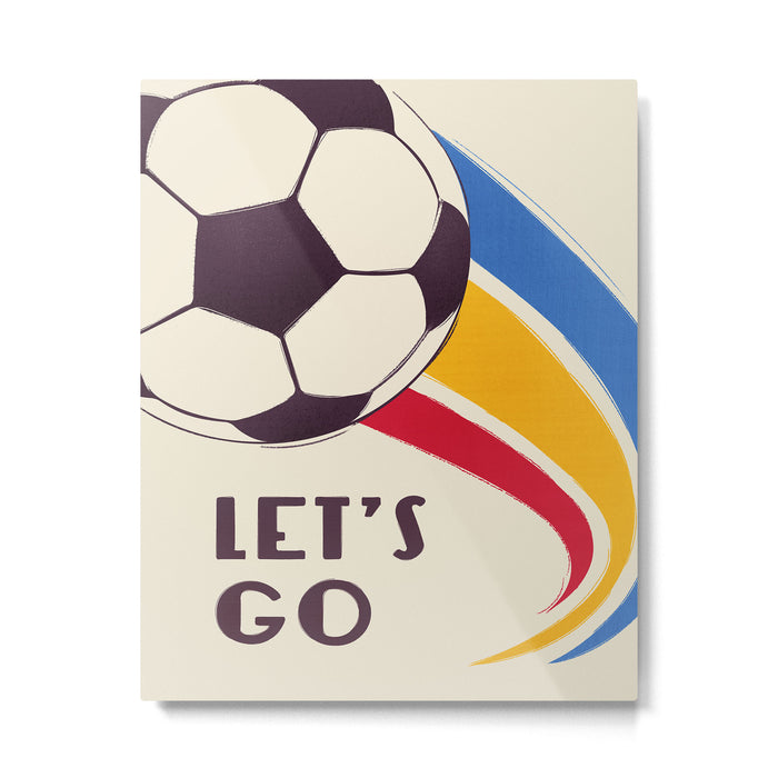 Let's Go - Soccer Illustration Metal Print Gallery Image 1