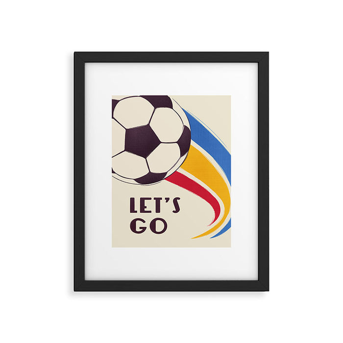 Let's Go - Soccer Illustration Framed Art Print Gallery Image 1