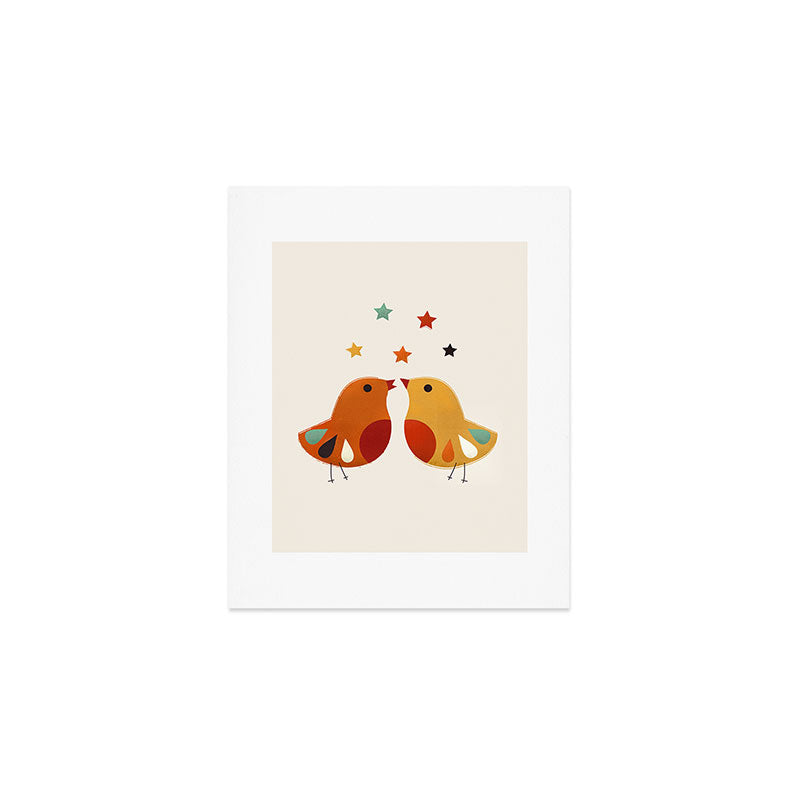 Little Festive Birds Art Print Gallery Image 1