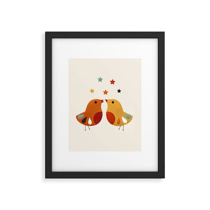 Little Festive Birds Framed Art Print Gallery Image 1