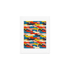 COLORED DOGS PATTERN 2 Art Print Gallery Image 1