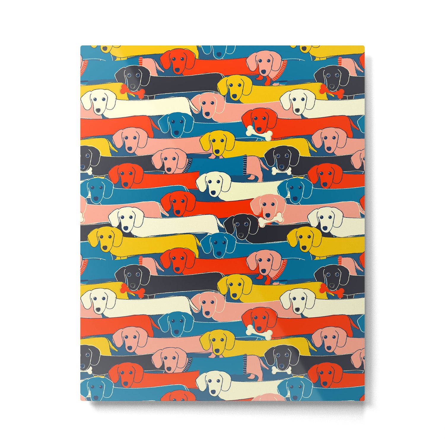 COLORED DOGS PATTERN 2 Metal Print Gallery Image 6