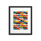 COLORED DOGS PATTERN 2 Framed Art Print Gallery Image 6