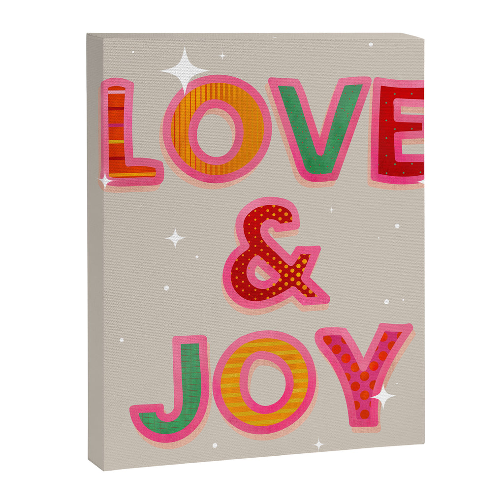 LOVE & JOY Festive Letters Canvas Print Gallery Image 8