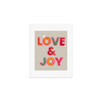LOVE & JOY Festive Letters Art Print Gallery Image 1
