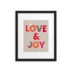 LOVE & JOY Festive Letters Framed Art Print Gallery Image 4
