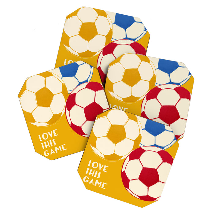 Love This Game - Football Illustration Coaster Gallery Image 1