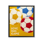 Love This Game - Football Illustration Framed Canvas Print Gallery Image 8