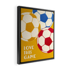 Love This Game - Football Illustration Framed Canvas Print Gallery Image 2