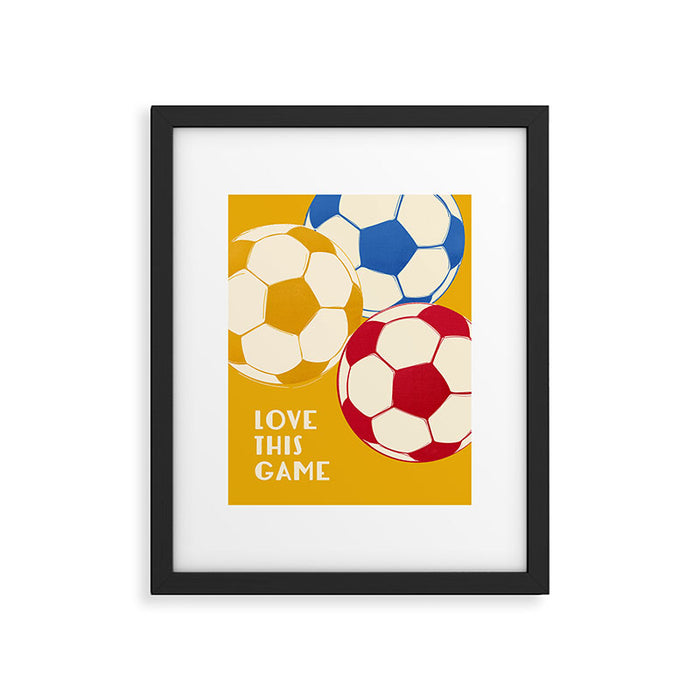 Love This Game - Football Illustration Framed Art Print Gallery Image 1