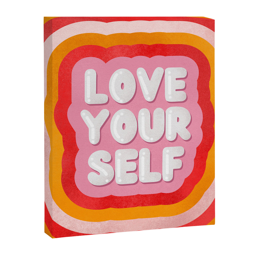 Love Yourself retro type Canvas Print Gallery Image 8