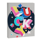 LUCKY Typography Canvas Print Gallery Image 8