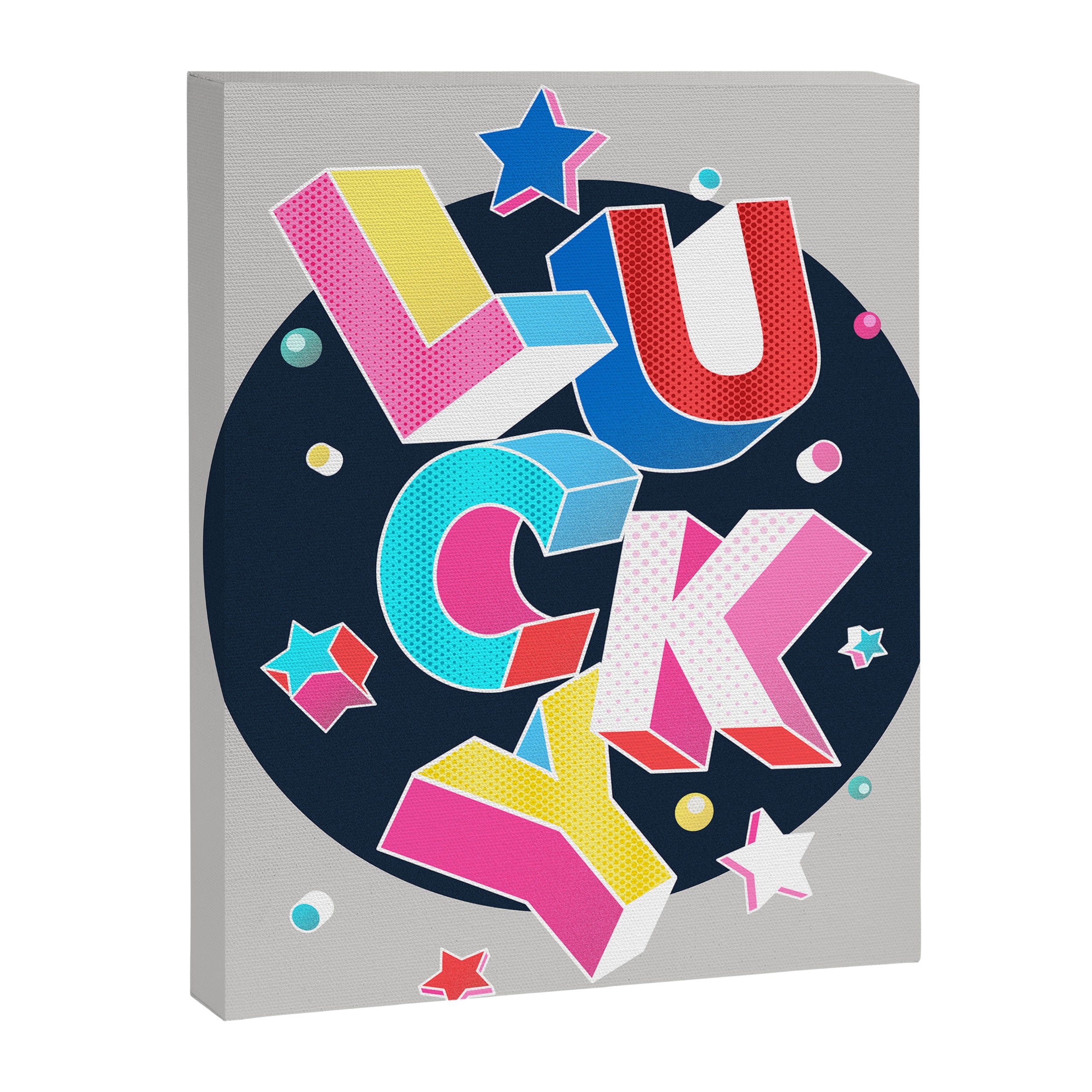 LUCKY Typography Canvas Print Gallery Image 8