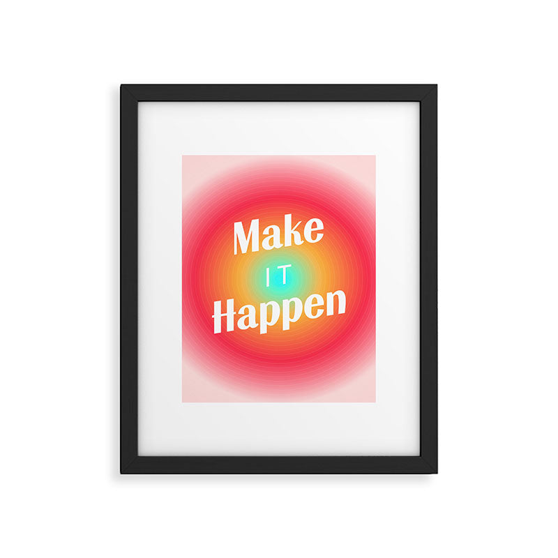 Make It Happen Gradient Framed Art Print Gallery Image 6