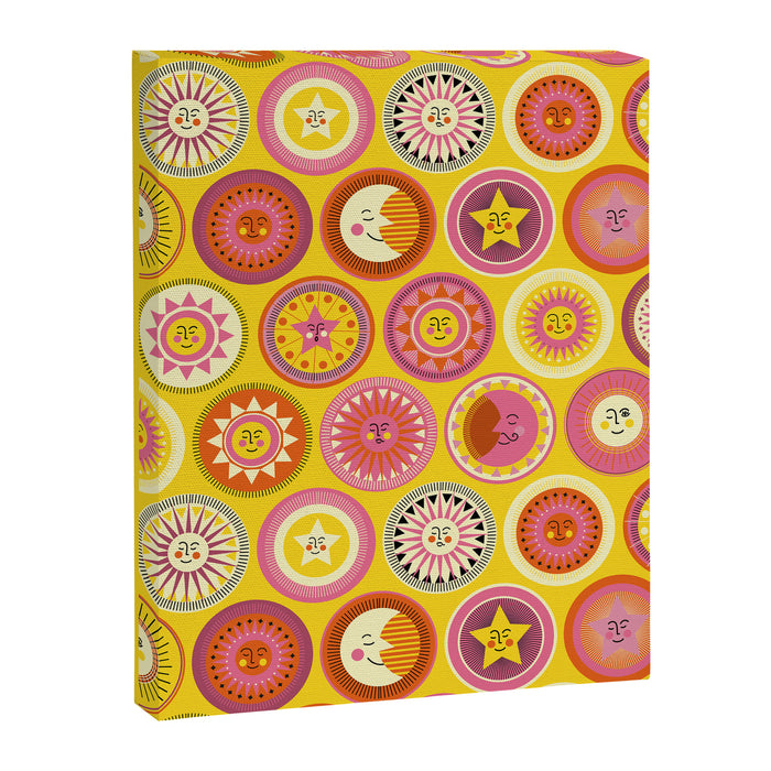 Many faces of Sun, Moon and Stars Canvas Print Gallery Image 1