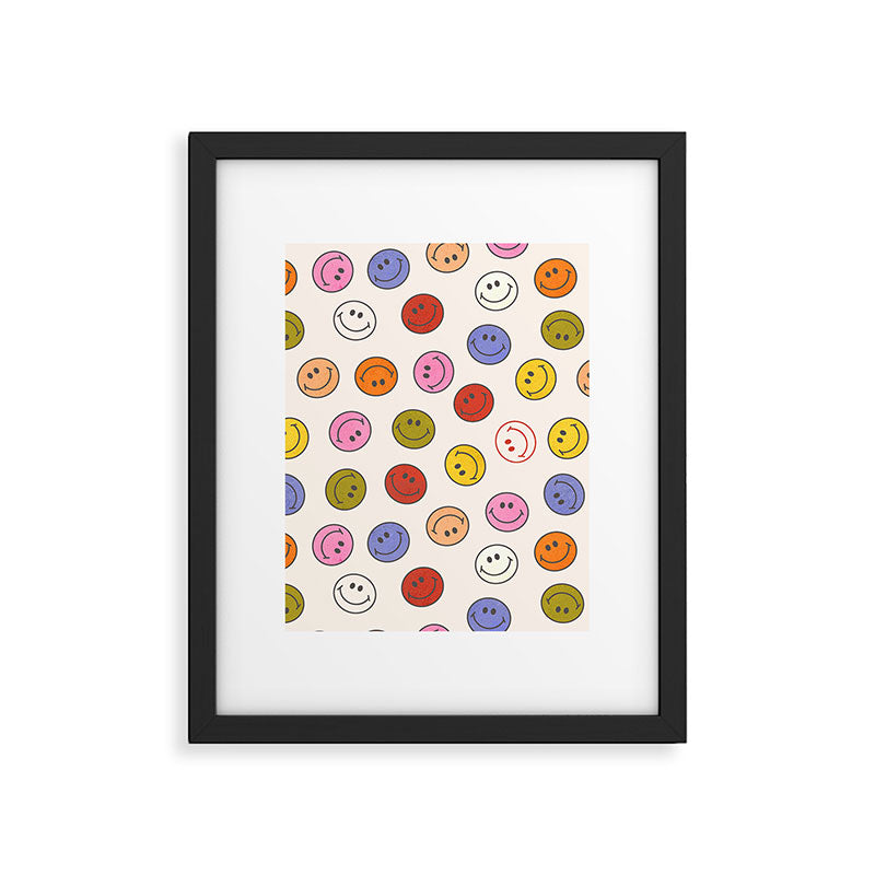 Many Happy Smileys Framed Art Print Gallery Image 6