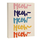 Meow Meow says the cat - typography Canvas Print Gallery Image 8