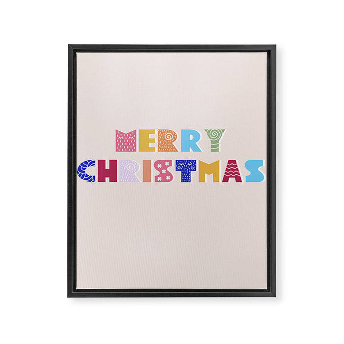 MERRY CHRISTMAS Framed Canvas Print Gallery Image 1