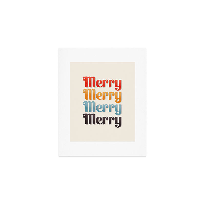 Merry typography Art Print Gallery Image 1