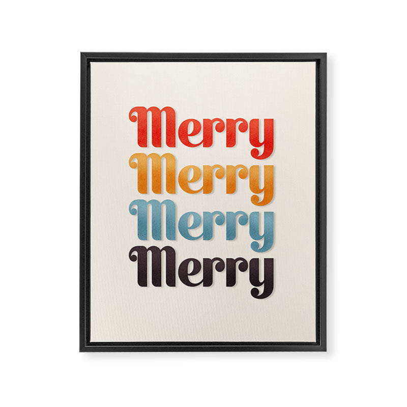 Merry typography Framed Canvas Print Gallery Image 8