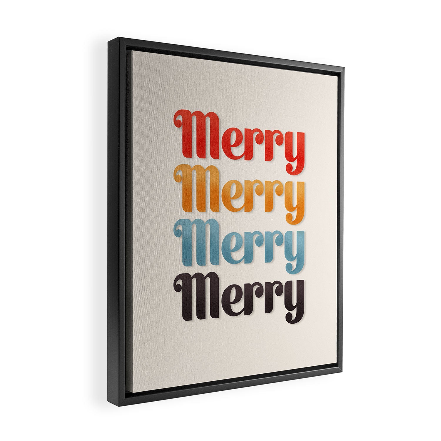 Merry typography Framed Canvas Print Gallery Image 2
