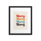 Merry typography Framed Art Print Gallery Image 6