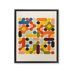 Mid Century Vivid Abstract Framed Canvas Print Gallery Image 8