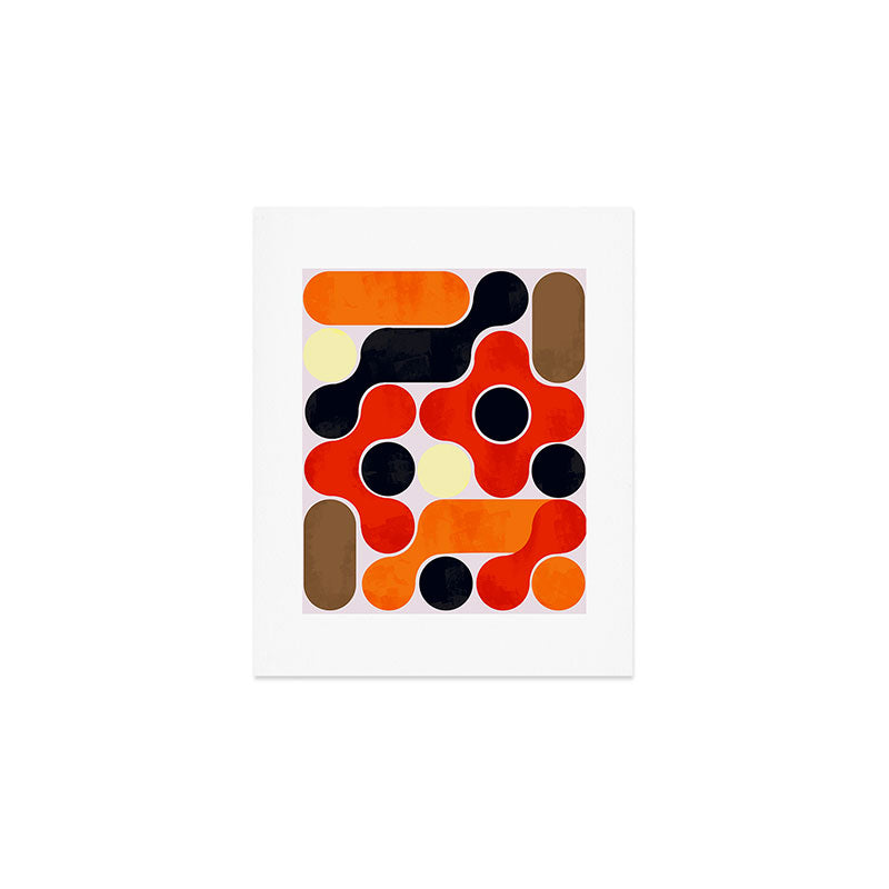 Mid-century geometry no4 Art Print Gallery Image 1