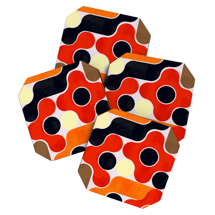 Mid-century geometry no4 Coaster Gallery Image 1